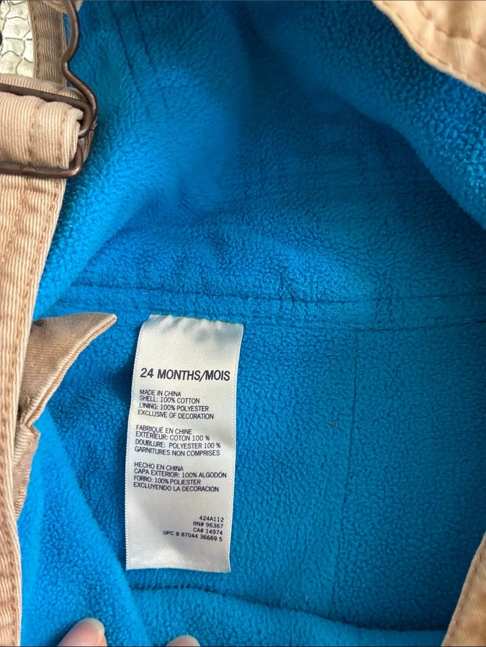 OshKosh B'gosh Fleece-lined Tan Overalls